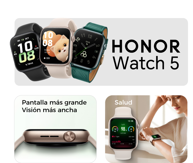 HONOR Watch 5 pantalla más grande visión más ancha