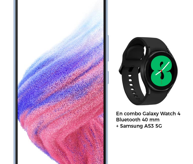  En combo Galaxy Watch 4 Bluetooth 40 mm + Samsung A53 5G