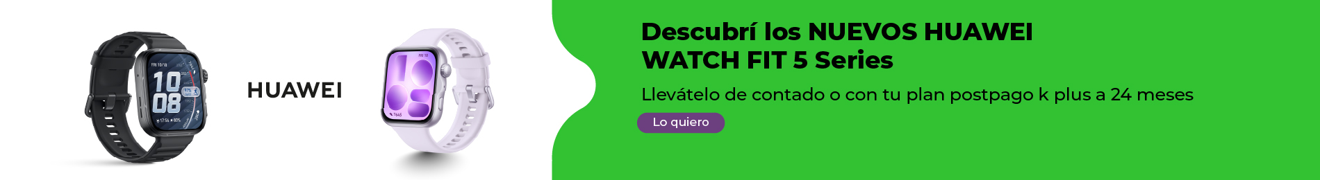 Descubrí los nuevos Huawei Watch Fit 5 series