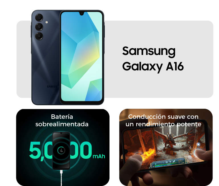 Samsung Galaxy A16 con batería sobrealimentada
