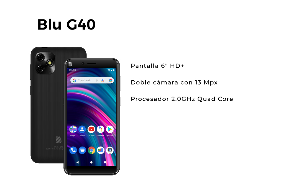 Blu G40 con pantalla de 6 pulgadas y doble cámara de 13 mpx