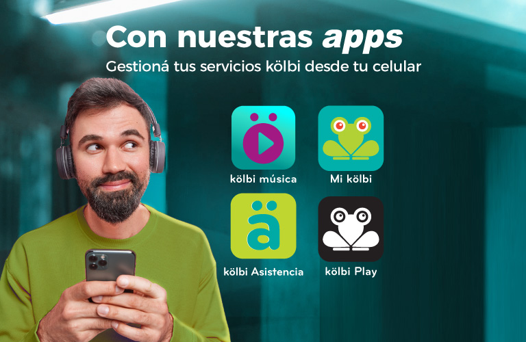 Con nuestras apps gestioná tus servicios kölbi desde tu celular