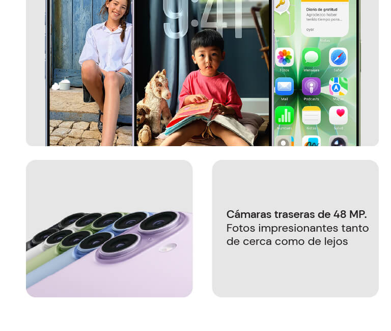 iPhone 17 con cámaras traseras de 48 MP