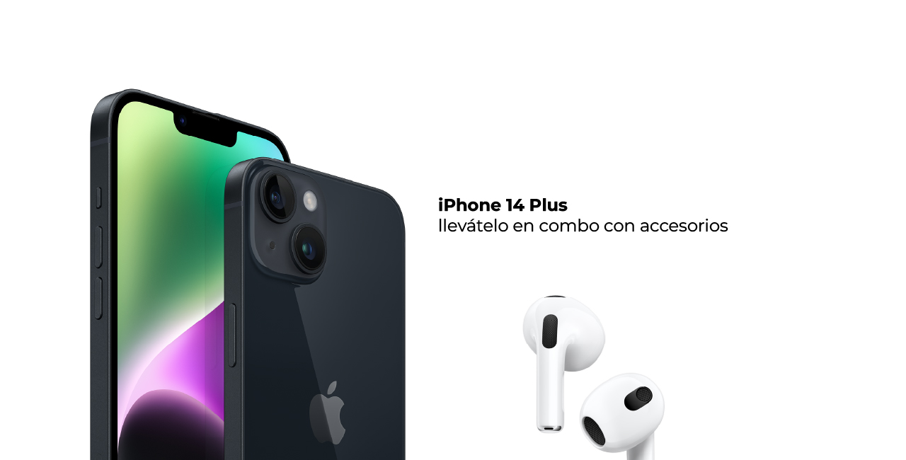 iPhone 14 Plus llevátelo en combo con accesorios