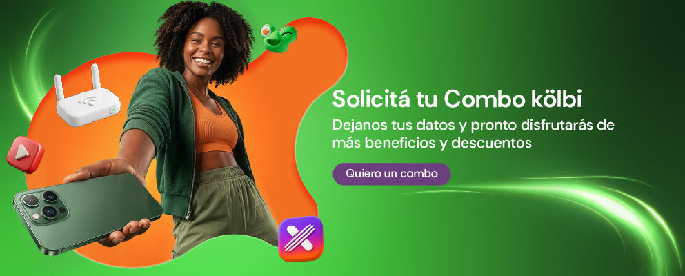 Solicitá tu combo kölbi, dejanos tus datos y pronto disfrutarás de más beneficios y descuentos