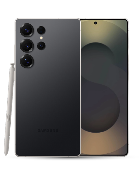 Samsung Galaxy S25 Ultra EE vista frontal y trasera
