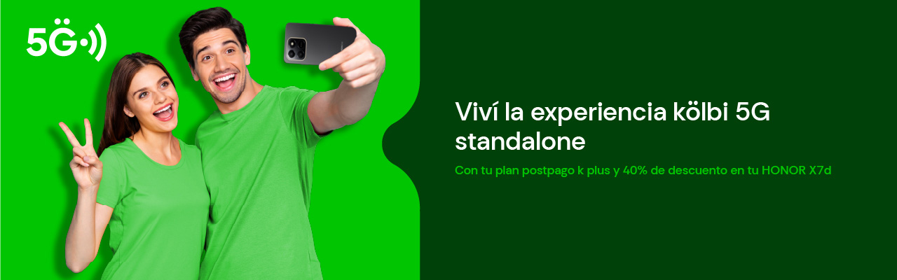 Experimentá kölbi 5G hoy mismo con un HONOR X7d a 40% descuento