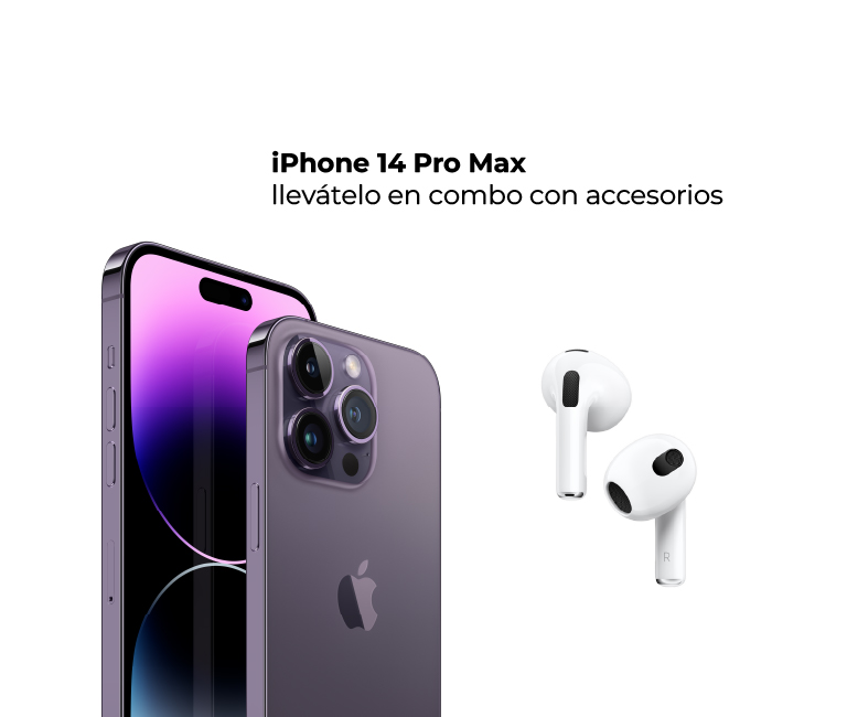 iPhone 14 Pro Max llevátelo en combo con accesorios