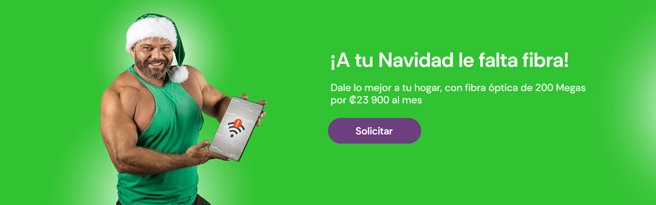 A tu Navida le falta fibra: 200 Mbps con fibra óptica por solo ¢23 900