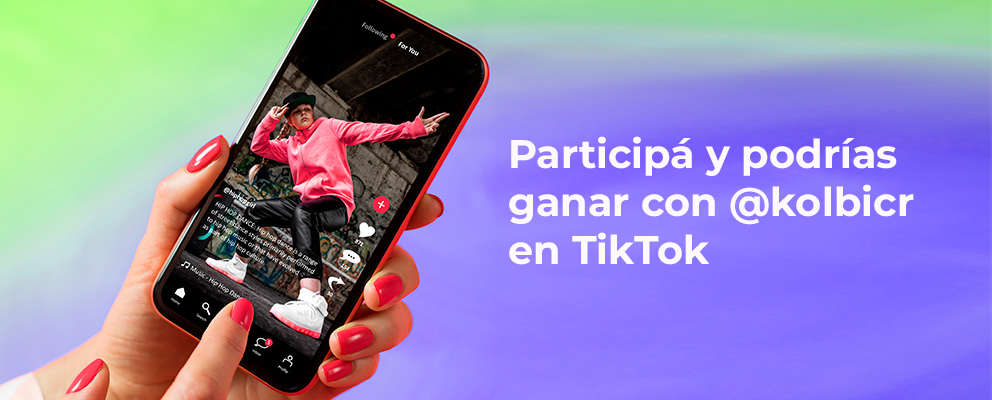 Participá y podrías ganar con kolbi.cr en TikTok