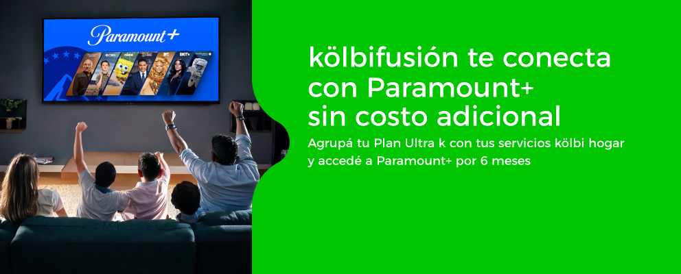 kölbifusión te conecta con Paramount+ sin costo adicional