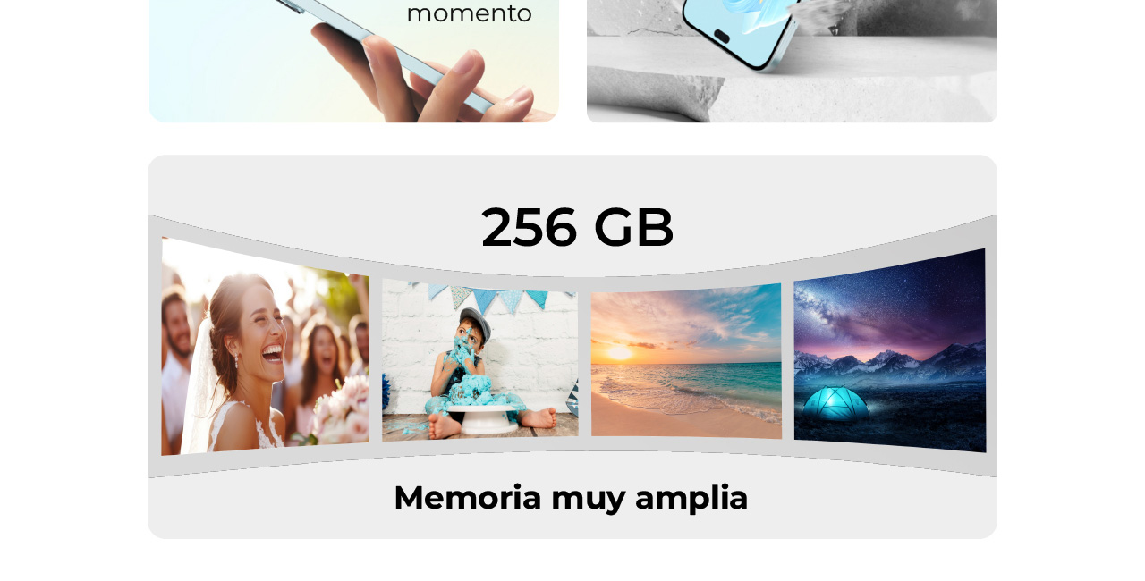 Almacenamiento extra grande de 8GB + 256GB