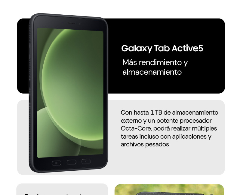 Samsung Galaxy Tab Active5: Más rendimiento y almacenamiento