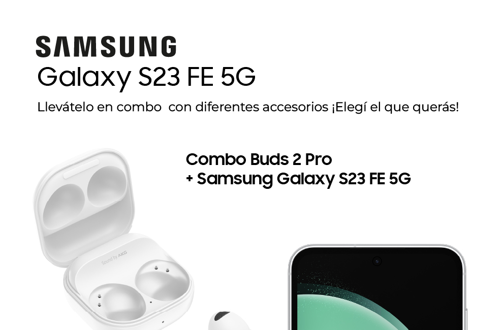 Samsung Galaxy S23 FE,  llevátelo en combo con diferentes accesorios