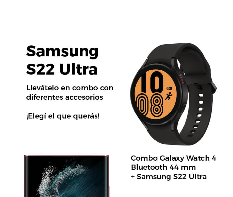 Combo reloj Galaxy 4 de 44 mm + Samsung S22 Ultra