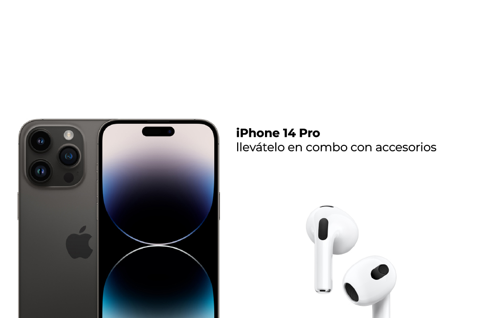 iPhone 14 Pro llevátelo en combo con accesorios