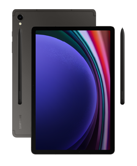 Samsung Tab S9 vista frontal y trasera