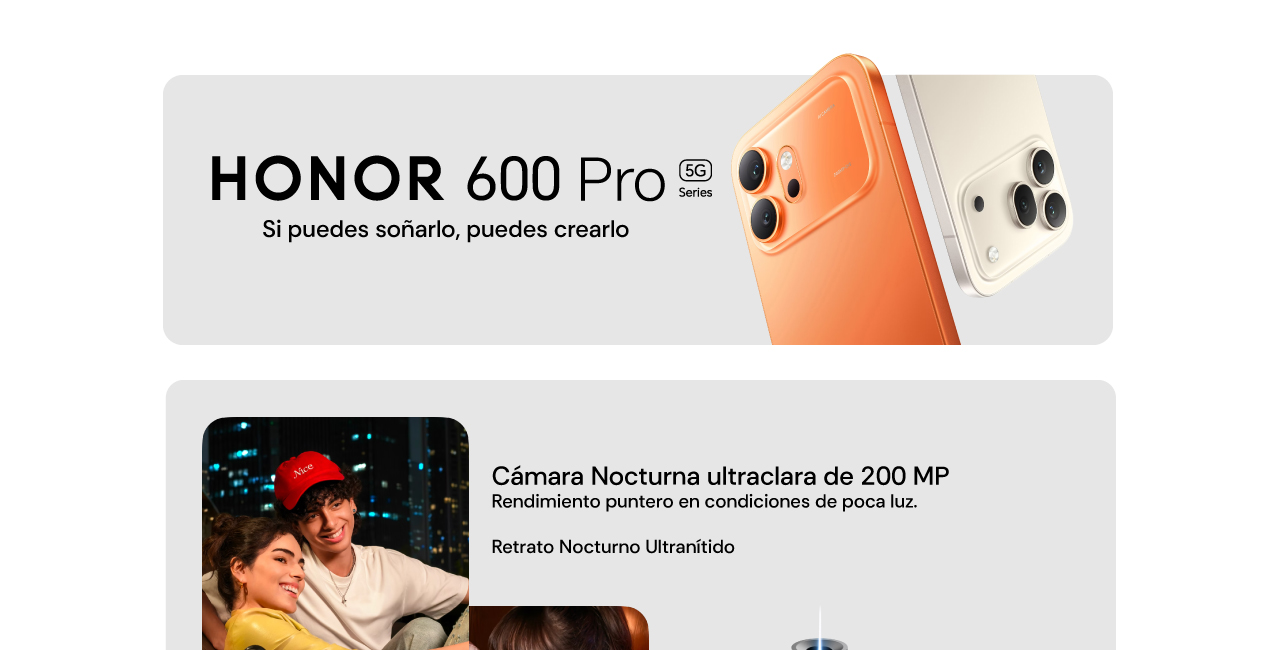 HONOR 600 Pro: cámara nocturna ultraclara de 200 MP