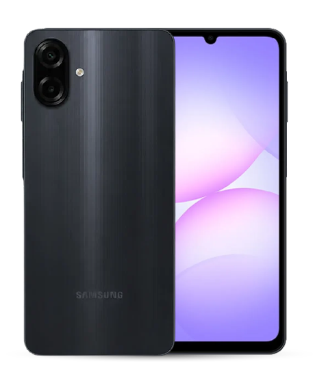 Samsung Galaxy A07 vista frontal y trasera