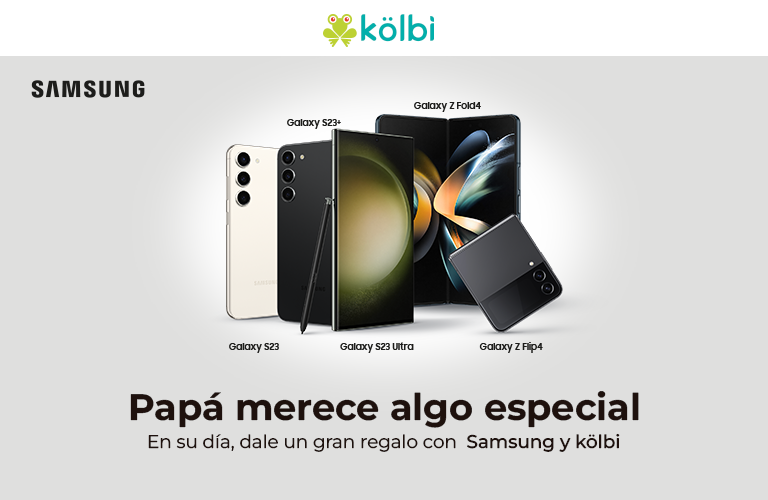 ¡Papá merece algo especial! En su día, dale un gran regalo con Samsung y kölbi