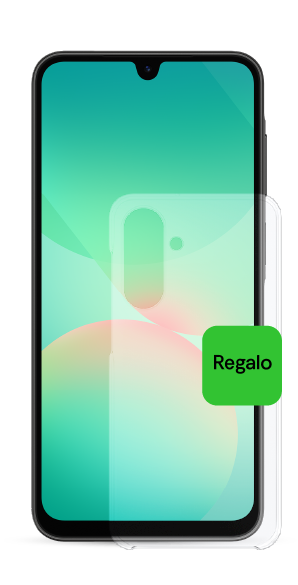 Samsung Galaxy A26 5G vista frontal + regalía