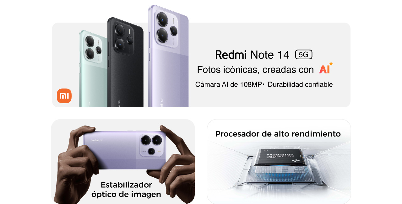 Redmi Note 14 5G: fotos icónicas creadas con AI, estabilizador óptico de imagen y procesador de alto rendicimiento