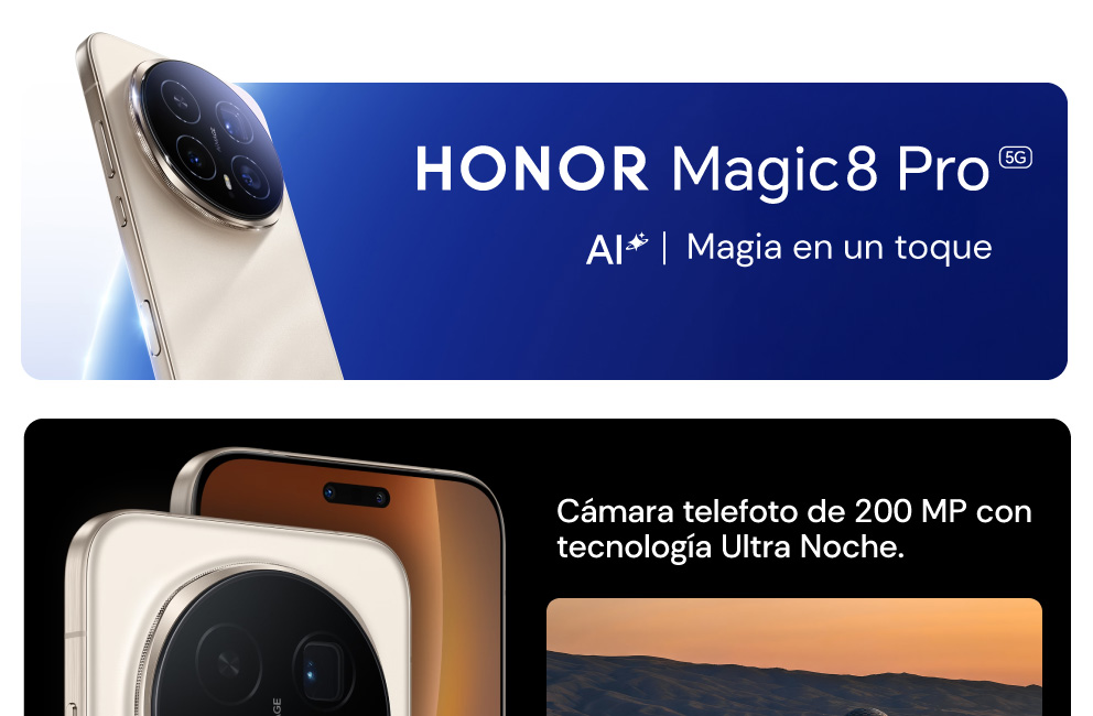 HONOR Magic 8 Pro Cámara Telefoto de 200MP con tecnología Ultra Noche