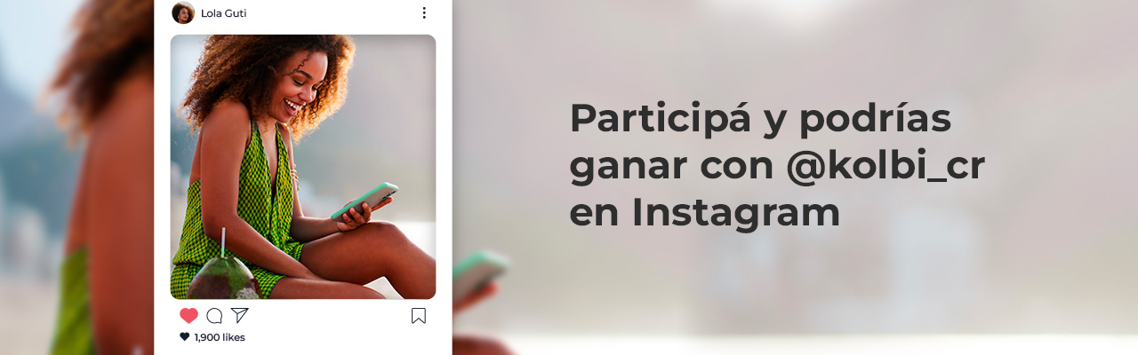 Participá y podrías ganar con kolbi.cr en Instagram