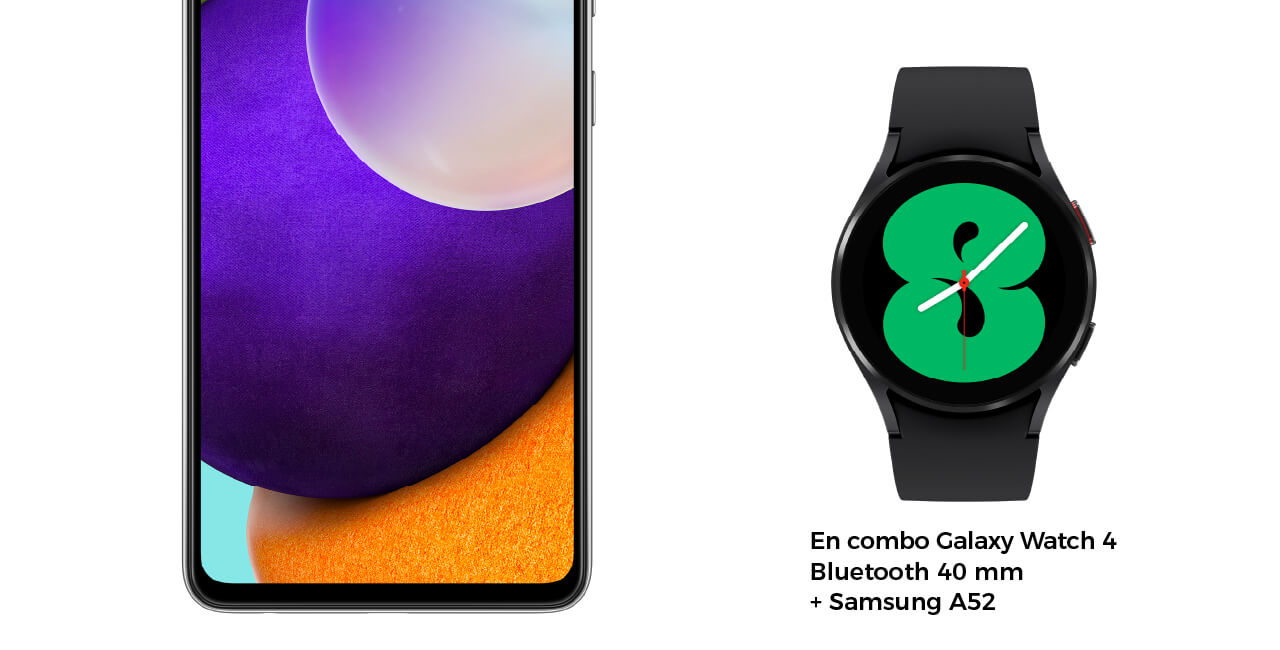 Combo reloj Galaxy 4 de 40 mm + Samsung A52
