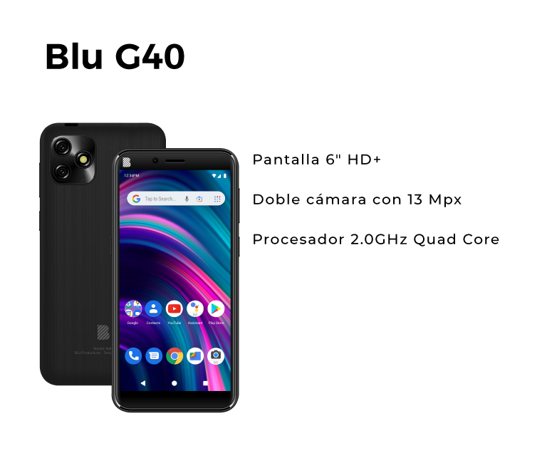 Blu G40 con pantalla de 6 pulgadas y doble cámara de 13 mpx