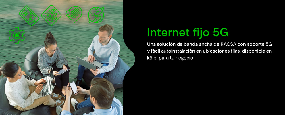 Internet 5G. Una solución de banda ancha de RACSA, disponible en kölbi