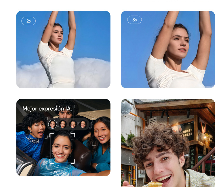 Increíbles Selfies:Cámara de retratos Ultra Gran Angular de 60 MP