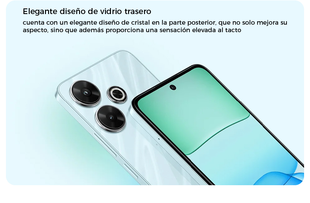 Elegante diseño de vidrio trasero 