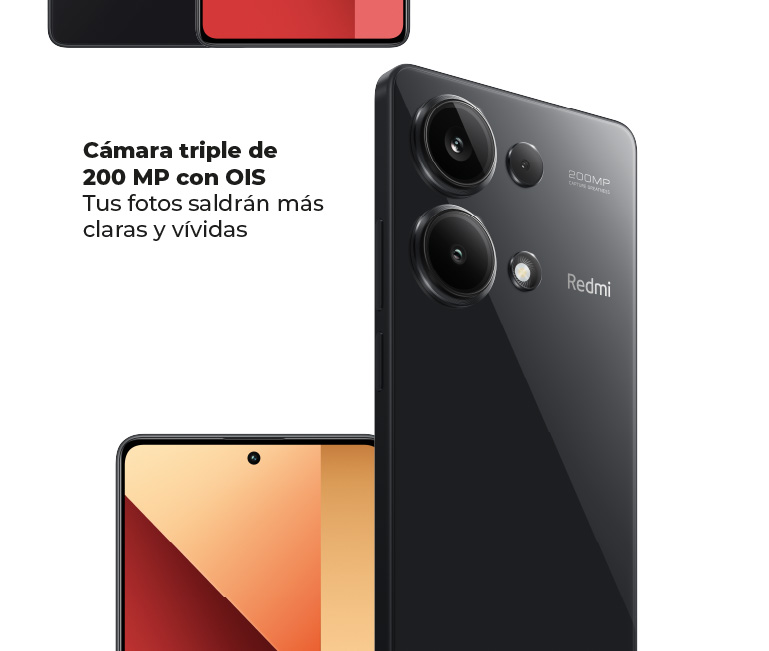 Cámara triple de 200 MP con OIS
