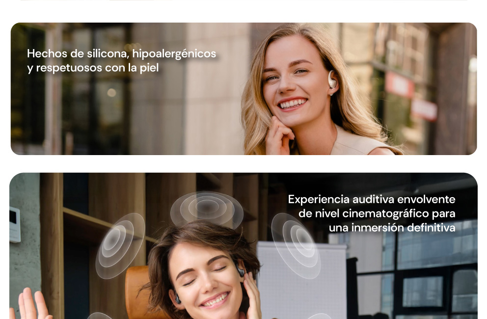HONOR Earbuds Open hechos de silicona e hipoalegénicos