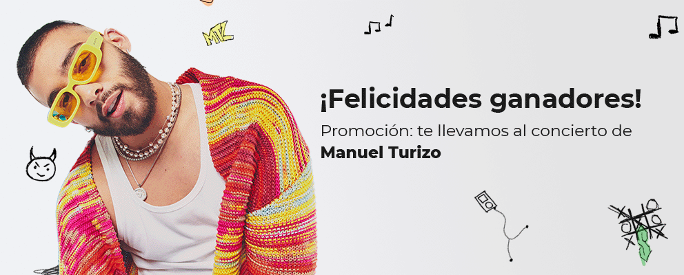 Ganadores promoción "kölbi te lleva al concierto de Manuel Turizo"