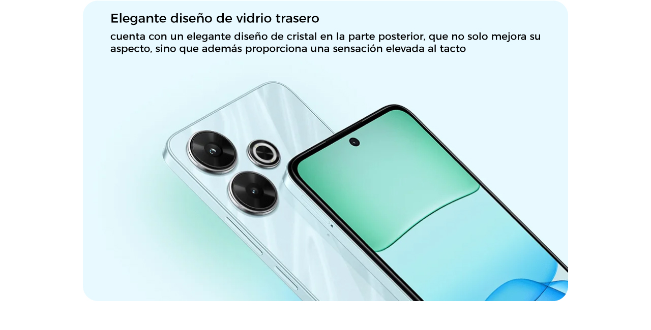 Elegante diseño de vidrio trasero 