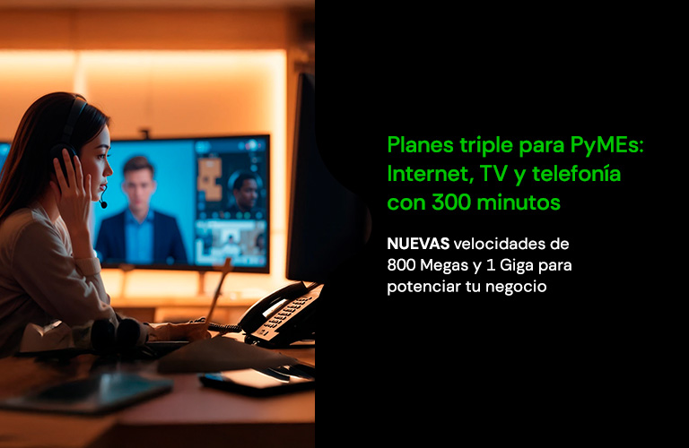Planes triple para PyMEs: Internet, TV y telefonía