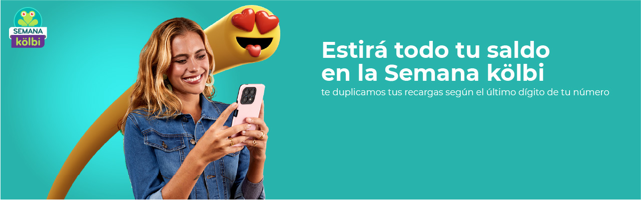 Recargá tu kölbi prepago! Con tus recargas mantenés tu servicio activo y disponibles para llamadas, mensajes y navegar en Internet. Recargar
