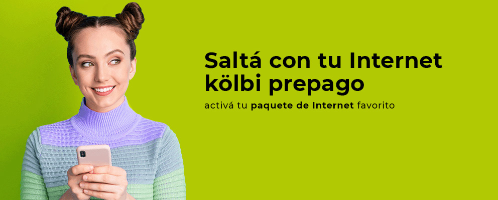 Saltá con tu Internet kölbi prepago activá tu paquete de Internet favorito