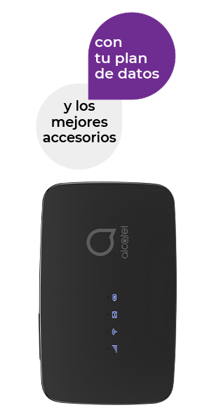 Mifi Alcatel Linkzone vista frontal
