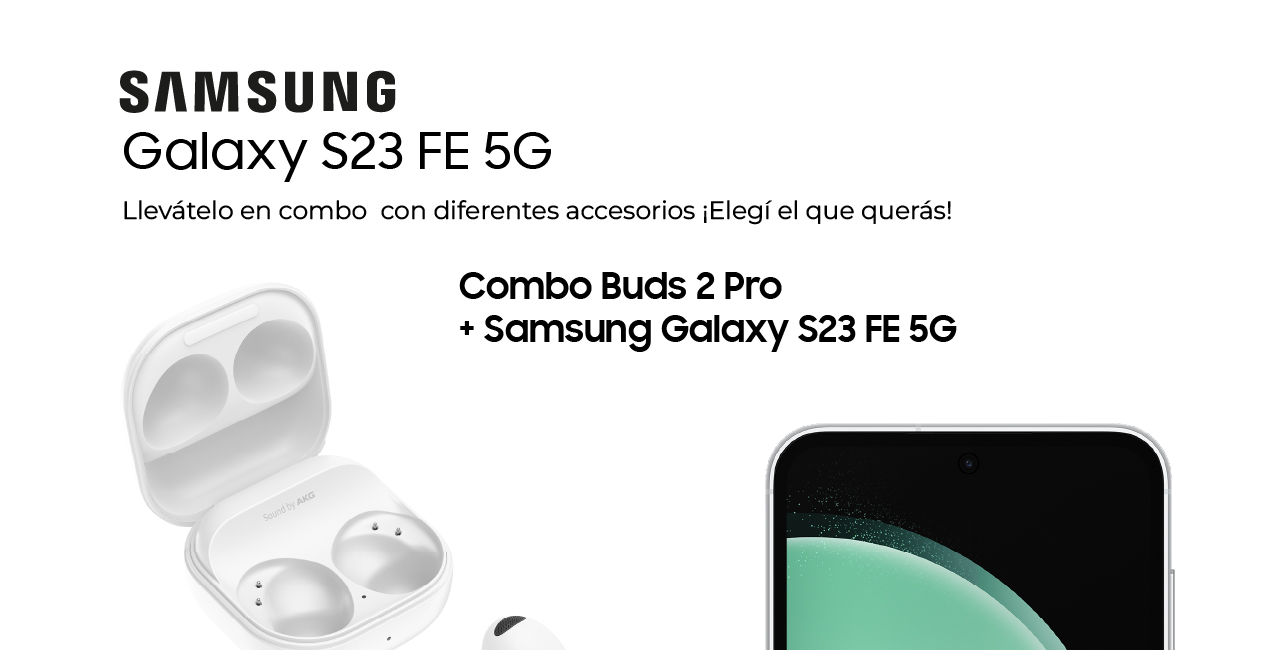 Samsung Galaxy S23 FE,  llevátelo en combo con diferentes accesorios.