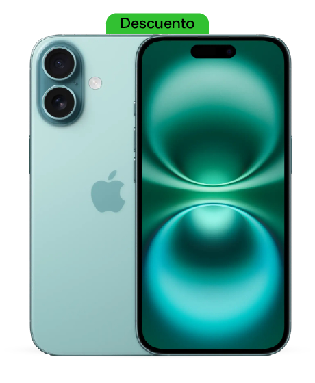 iPhone 16 vista frontal y trasera