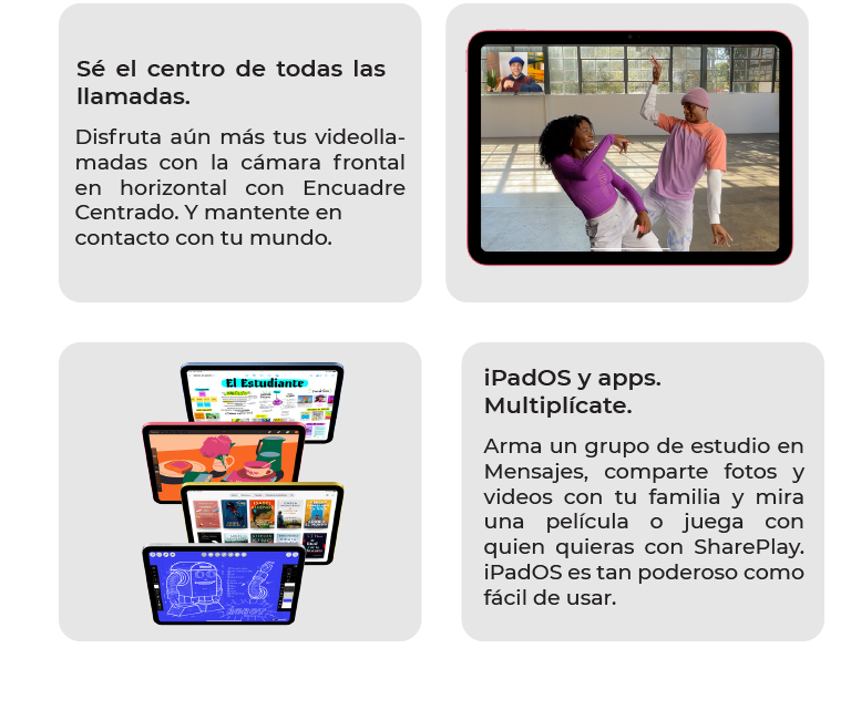 Sé el centro de todas las llamadas con la cámara frontal en horizontal