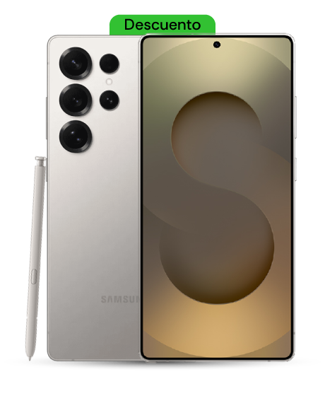 Galaxy S25 ultra vista frontal y trasera