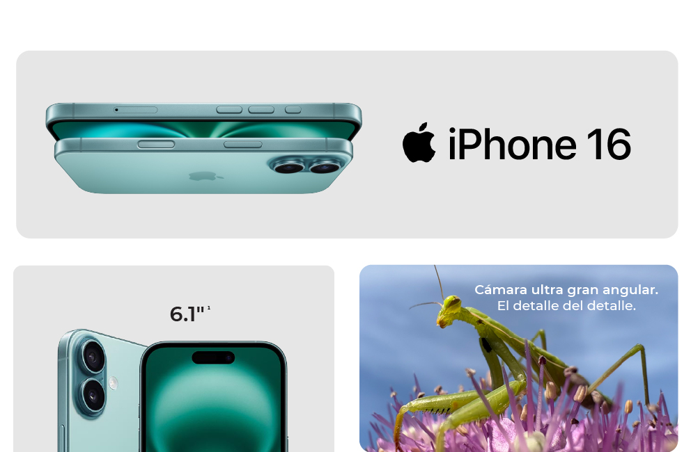 iPhone 16 con cámara ultra gran angular