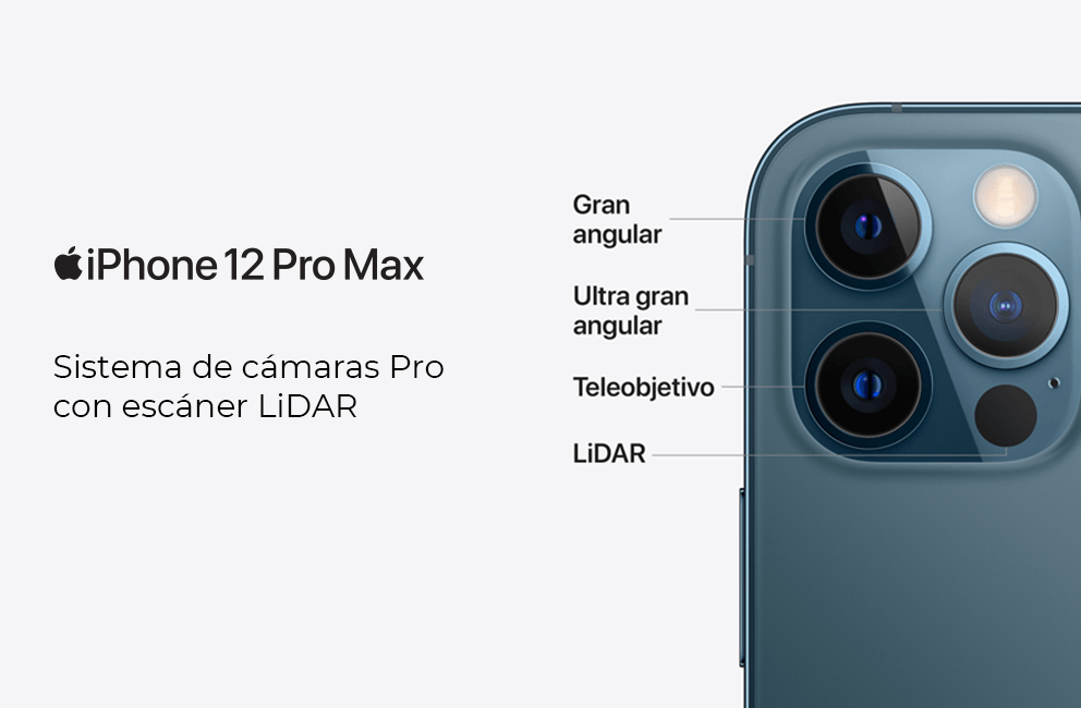 iPhone 12 Pro Max! Sistema de cámaras Pro con escaner LiDAR 