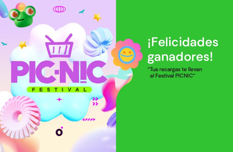 Ganadores promoción "Tus recargas te llevan al festival PICNIC"