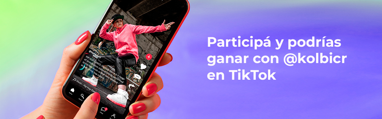 Participá y podrías ganar con kolbi.cr en TikTok