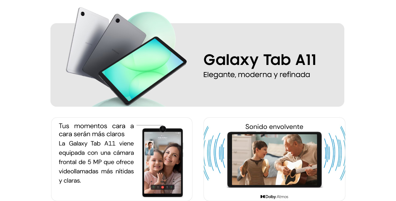 Samsung Galaxy Tab A11. Tus momentos cara a cara serán más claros